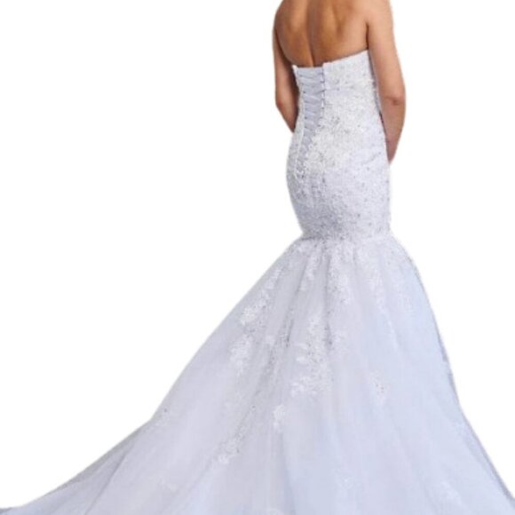 NWT Rachel Allan 6207 Bridal Dresses Tulle White Size 10 - Picture 3 of 5